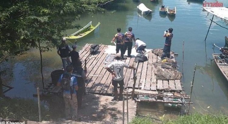 Nơi phát hiện thi thể nạn nhân. Ảnh: Khaosod.